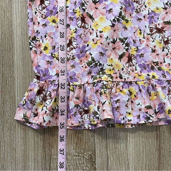 Blashe Floral Puff Sleeve Mini Dress Size Large - Picture 9 of 9